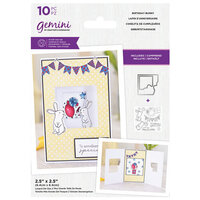 Crafter's Companion - Gemini - Clear Acrylic Stamp And Die Set - Birthday Bunny