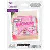 Crafter's Companion - Gemini - Clear Acrylic Stamp and Die Set - Birthday