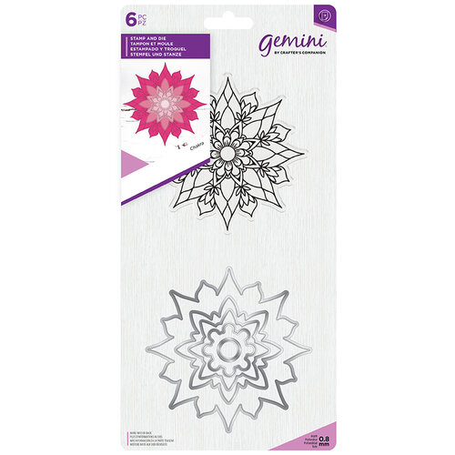Crafter's Companion - Gemini - Die and Clear Acrylic Stamp Set - Chakra