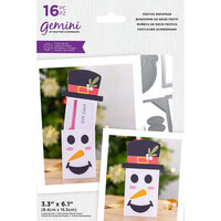 Crafter's Companion - Gemini - Clear Acrylic Stamp and Die Set - Festive Snowman