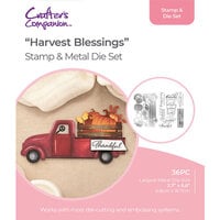 Crafter's Companion - Gemini - Clear Acrylic Stamp and Die Set - Harvest Blessings