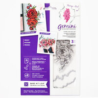Crafter's Companion - Gemini - Die and Clear Acrylic Stamp Set - Peony