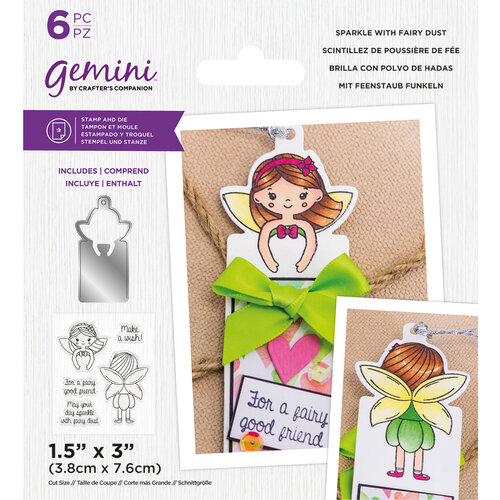 Crafter's Companion - Gemini - Stamp and Die - Sparkle With Fairy Dust
