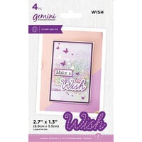 Crafter's Companion - Simple Stitch Collection - Gemini - Clear Acrylic Stamp and Die Set - Wish