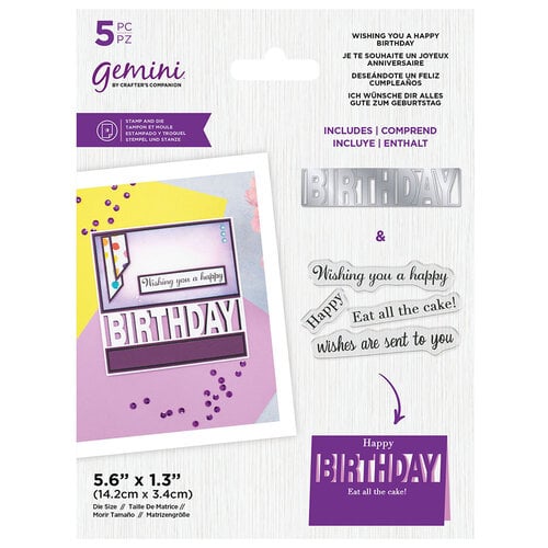 Gemini celebration cake cutting die from gemini by crafters companion 
