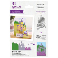 Crafter's Companion - Gemini - Clear Photopolymer Stamp and Die Set - Zig Zag 3D Scene - Once Upon A Time