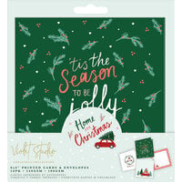 Violet Studio - Home For Christmas Collection - 6 x 6 Cards and Envelopes - 10 Pack