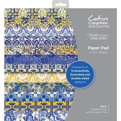 Crafter's Companion - Mediterranean Dreams - 12 x 12 Paper Pad