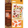 Crafter's Companion - Natures Garden Autumn Blessings Collection - Embossing Folder and Stencil - Falling Leaves