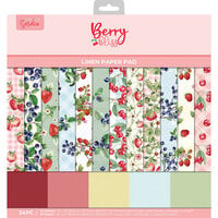 Crafter's Companion - Nature's Garden Berry Bliss Collection - 12 x 12 Paper Pad - Vintage Berries