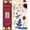 Crafter's Companion - Chinoiserie Collection - Clear Photopolymer Stamps - Chinoiserie Temple
