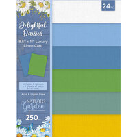 Crafter's Companion - Delightful Daisies Collection - 8.5 x 11 Luxury Linen Card Pack