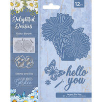 Crafter's Companion - Delightful Daisies Collection - Clear Acrylic Stamp and Die Set - Daisy Bloom