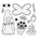 Crafter's Companion - Nature's Garden Collection - Clear Acrylic Stamp, Die and Stencil Set - Gnome Girl
