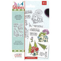 Crafter's Companion - Natures Garden Gnomes Collection - Clear Acrylic Stamps - Gnome Village
