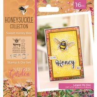 Crafter's Companion - Nature's Garden Honeysuckle Collection - Clear Photopolymer Stamp And Die Set - Sweet Honey Bee