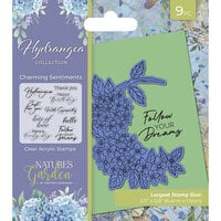 Crafter's Companion - Nature's Garden Hydrangea Collection - Clear Acrylic Stamps - Charming Sentiments
