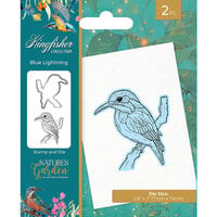 Crafter's Companion - Nature's Garden Kingfisher Collection - Stamp And Die Sets - Blue Lighting