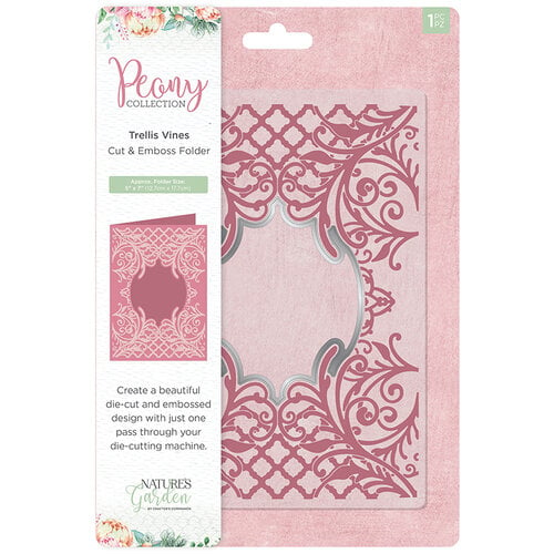 Crafter's Companion - Peony Collection - Cut and Embossing Folder - Trellis Vines