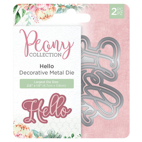 Crafter's Companion - Peony Collection - Metal Dies - Hello