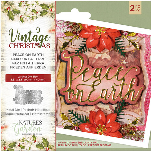 Crafter's Companion - Vintage Christmas Collection - Dies - Peace on Earth