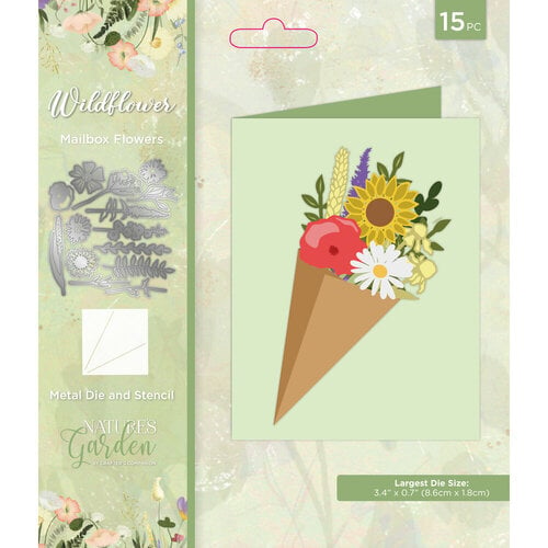 Crafter's Companion - Nature's Garden Wildflower Collection - Stencil and Die Set - Mailbox Flowers