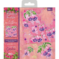 Crafter's Companion - Nature's Garden Fabulous Fuchsia Collection - 6 x 6 Paper Pad - Decoupage