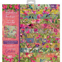 Crafter's Companion - Nature's Garden Fabulous Fuchsia Collection - 12 x 12 Paper Pad