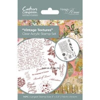 Crafter's Companion - Nature's Garden Vintage Rose Collection - Clear Acrylic Stamps - Vintage Textures