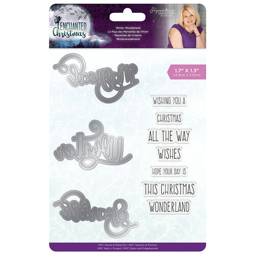 Crafter's Companion - Enchanted Christmas Collection - Clear Acrylic Stamp and Die Set - Winter Wonderland
