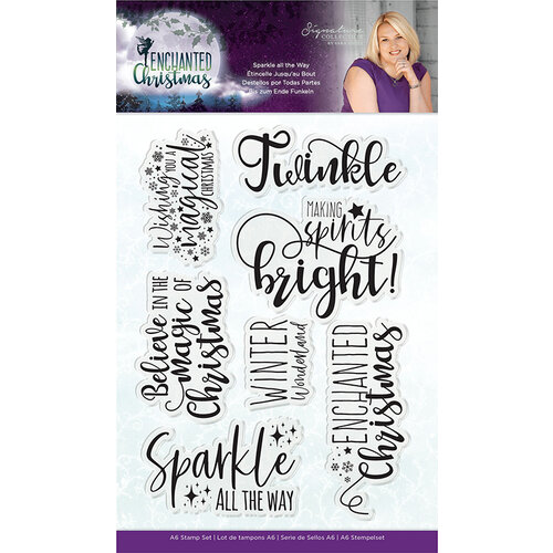 Crafter's Companion - Enchanted Christmas Collection - Clear Acrylic Stamp - Sparkle All the Way