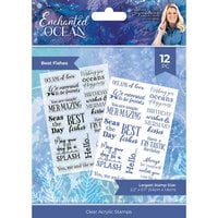 Crafter's Companion - Enchanted Ocean Collection - Clear Acrylic Stamps - Best Fishes