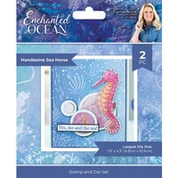 Crafter's Companion - Enchanted Ocean Collection - Clear Photopolymer Stamp And Die Set - Handsome Sea Horse