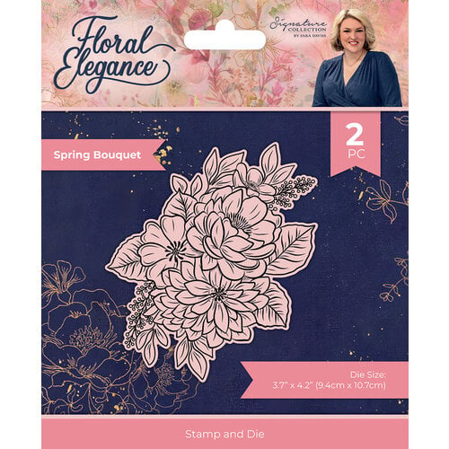 Crafter's Companion - Floral Elegance Collection - Stamp and Die Sets - Spring Bouquet