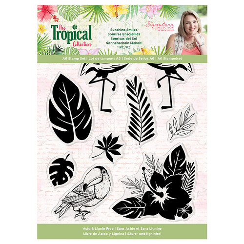 Crafter's Companion - Tropical Collection - Clear Acrylic Stamp - Love in Paradise