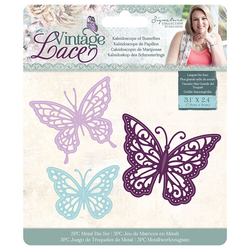Crafter's Companion - Vintage Lace Collection - Metal Dies - Kaleidoscope of Butterflies