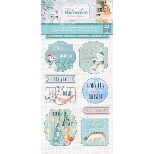 Crafter's Companion - Watercolour Christmas Collection - 3D Character Topper Sheet