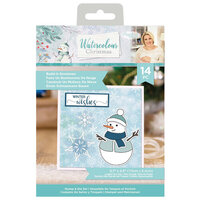 Crafter's Companion - Watercolour Christmas Collection - Clear Acrylic Stamp and Die Set - Build a Snowman