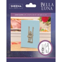 Crafter's Companion - Bella Luna Collection - Clear Photopolymer Stamp and Die Set - Moon Gazing