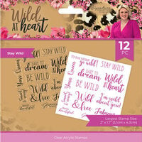 Crafter's Companion - Wild At Heart Collection - Clear Acrylic Stamps - Stay Wild