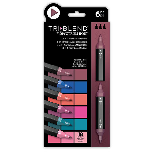 Crafter's Companion - Spectrum Noir - TriBlend Marker Set - Jewel Shades