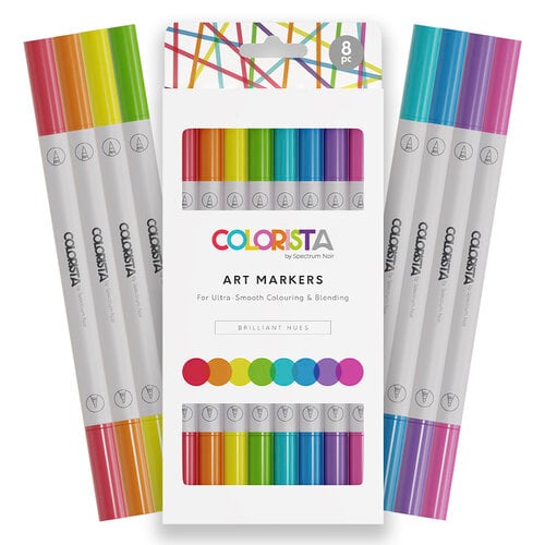 Colorista - Glitter Markers - Sparkling Brights - 8 Piece Set