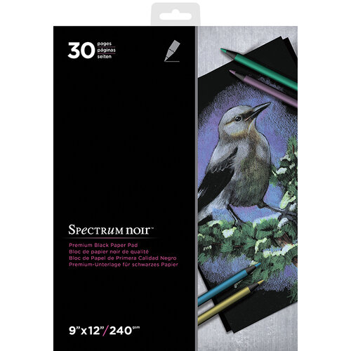 Crafter's Companion - Spectrum Noir - 9 x 12 Premium Paper Pad- Black