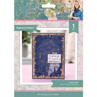 image of Crafter's Companion - Age Of Elegance Collection - 2D Embossing Folder - Regency Pattern