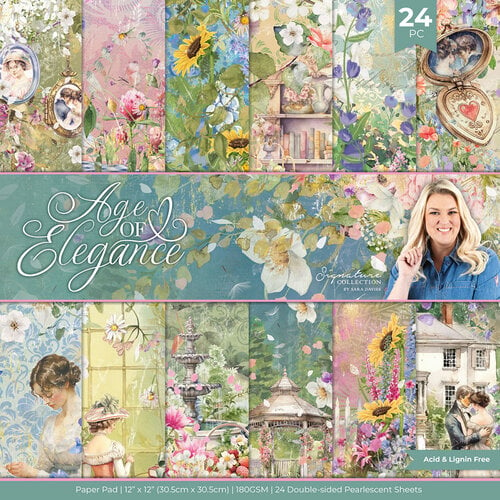 Crafter's Companion - Age Of Elegance Collection - 12 x 12 Paper Pad