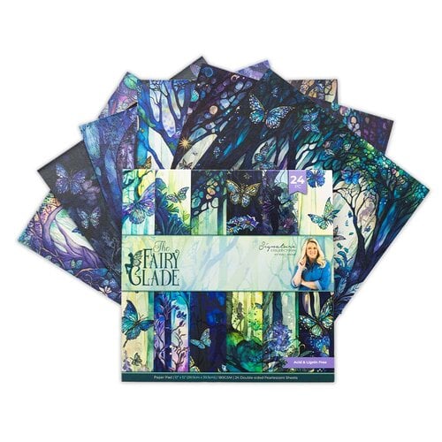 Crafter's Companion - Fairy Glade Collection - 12 x 12 Paper Pad - Pearlescent Crafter's Companion - Fairy Glade Collection - 12 x 12 Paper Pad - Pearlescent