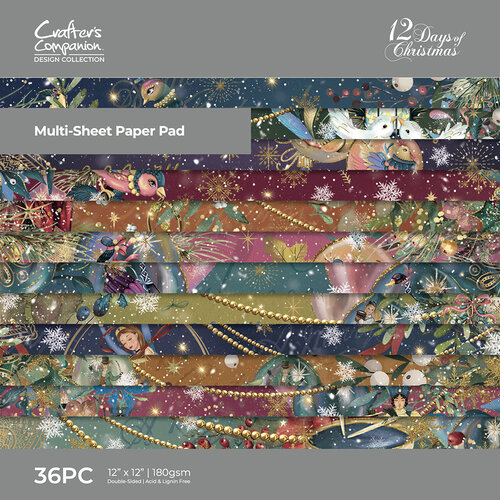Crafter's Companion - Twelve Days of Christmas Collection - 12 x 12 Paper Pad