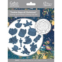 Crafter's Companion - Twelve Days of Christmas Collection - Clear Acrylic Stamp and Die Set - Twelve Days