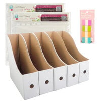 Totally Tiffany - Multicraft Storage System Collection - Paper Storage Boxes, Paper Storage Box Dividers and Shut Your Flap Tabs Bundle