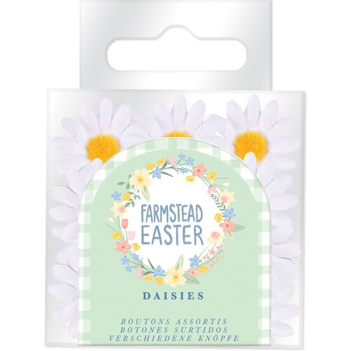 Crafter's Companion - Farmstead Easter Collection - Flower Embellishments - Mini Daisies